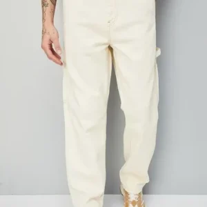 Ecru Utility Jeans – Ivory Ledger Premium Denim
